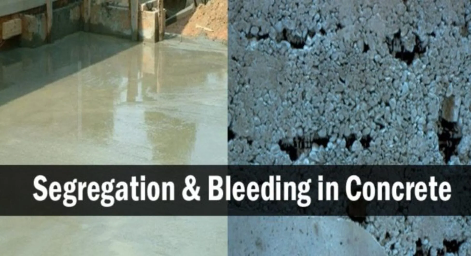 Segregation of concrete is one of the most common yet critical problems that affects the strength, durability, and overall quality of concrete structures. Segregation and Bleeding