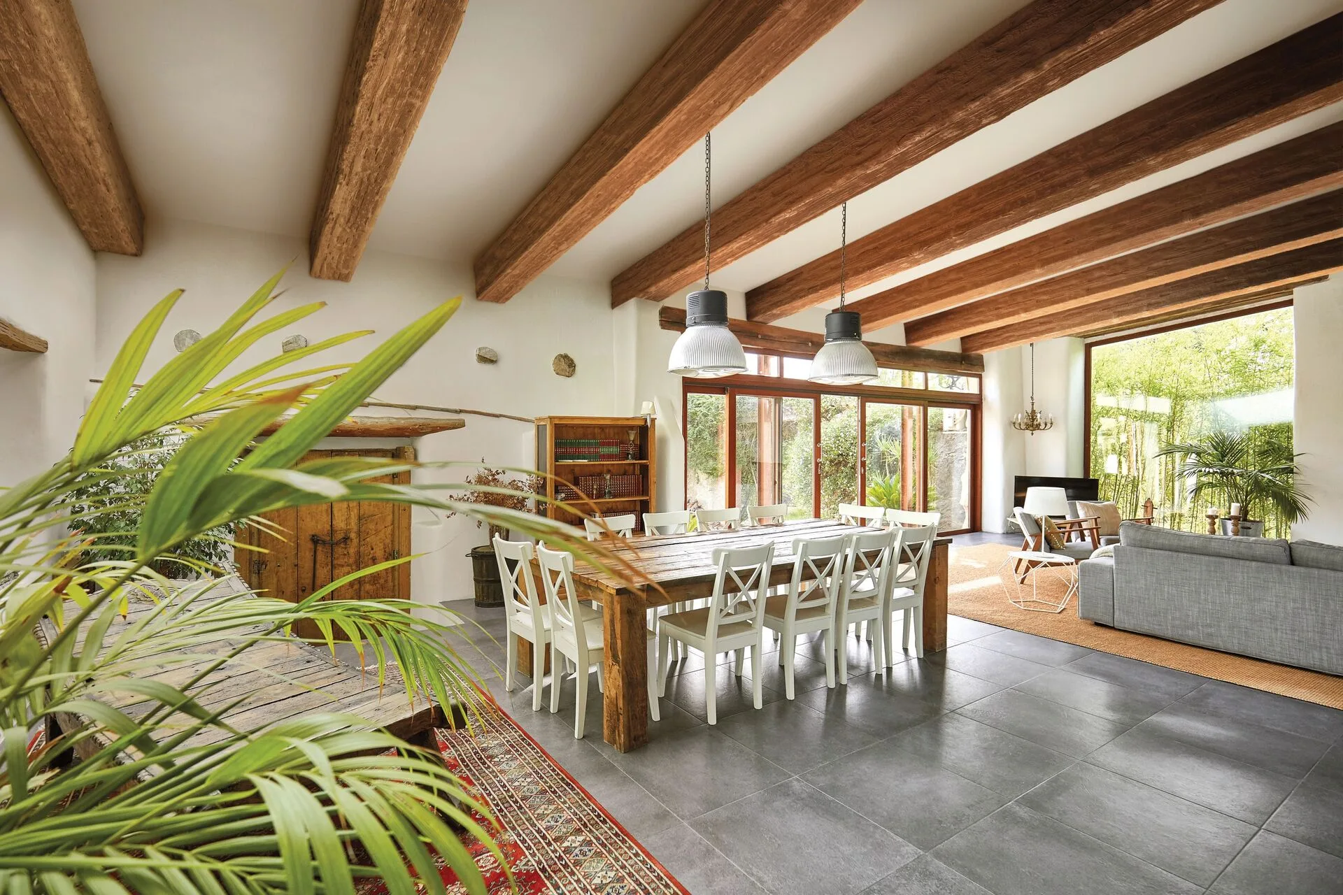 A wood beam ceiling also known as exposed beam ceilings, exposed rafters, exposed timber beams or exposed trusses,  utilizes both functional and decorative wood beams running horizontally across a ceiling. Solid wood or artificial wood-looking beams expose the structural shape above. ceiling beams 1