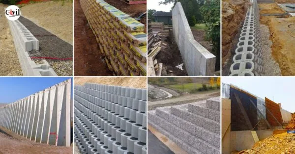 Unlike brick, stone, wood, or cinder block retaining walls which must be built manually on-site, precast concrete retaining walls feature prepared components that only need to be put into place. Different types of precast concrete retaining walls