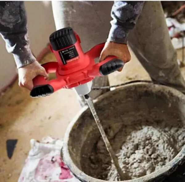 hand mixing concrete
